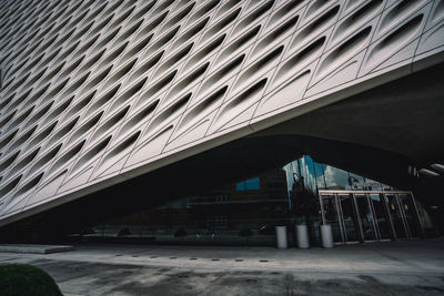 Low angle view of modern building in city