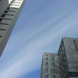 Low angle view of modern building against sky