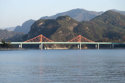 View of golden gate bridge over river