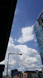 Low angle view of buildings against sky