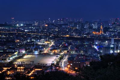 Night view of suwon hwaseoung