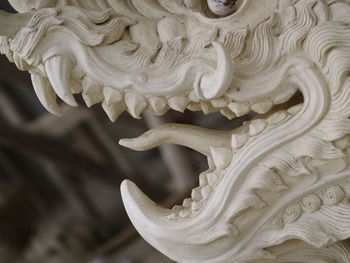 Close-up of white sculpture