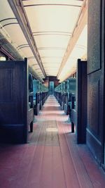 Empty corridor of building