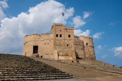 Low angle view of historical building against sky