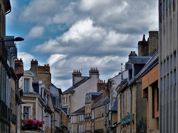 Low angle view of buildings in city