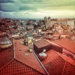 High angle shot of townscape
