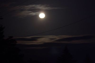 Low angle view of moon in sky