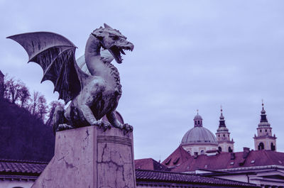 Low angle view of statue
