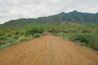 Scenic mountain landscapes at shompole hill in kajiado county, kenya