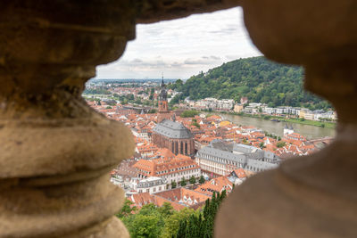 Aerial view of buildings in city