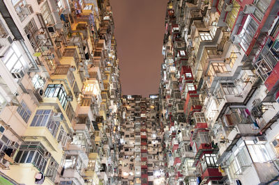 Low angle view of buildings in city