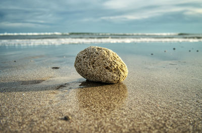 Surface level of pebble beach