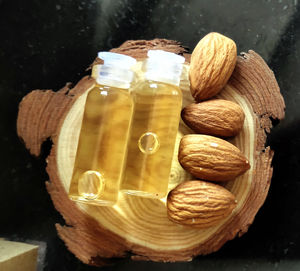 High angle view of bread in glass container on table