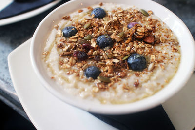 Close-up of breakfast in bowl