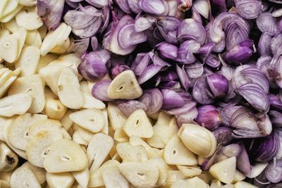 Full frame shot of chopped potatoes