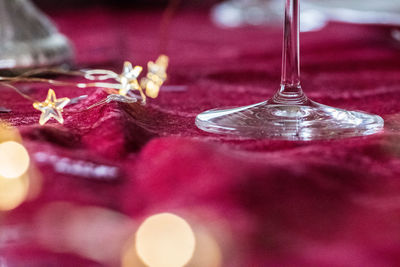 Close-up of flowers on table