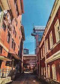 Low angle view of buildings against sky