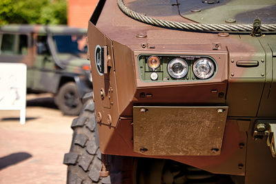 Close-up of vintage car