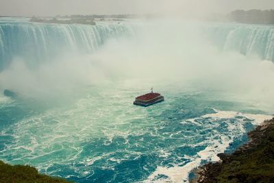 High angle view of sea