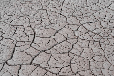 Full frame shot of cracked land