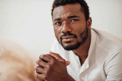 Portrait of young man looking away