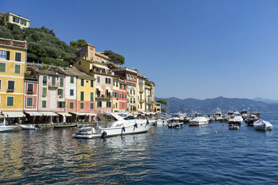 13 september 2020 - portofino, italy, small italian fishing village, genoa province, italy. 