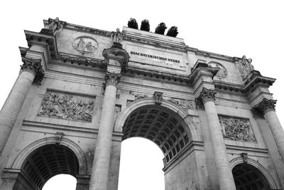 Low angle view of historical building