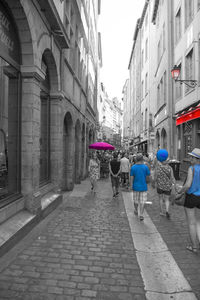 Narrow alley in city