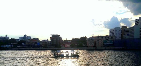 View of canal along buildings