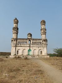 Old ruins against blue sky