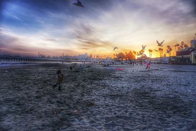 View of sea at sunset