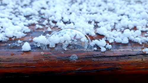 Close-up of ice crystals