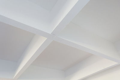 Low angle view of white ceiling of building