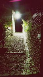 Illuminated built structure at night