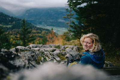 Woman in forest