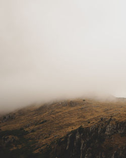 Scenic view of mountains against clear sky