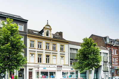 Low angle view of buildings against sky