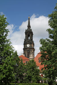 Low angle view of buildings against sky