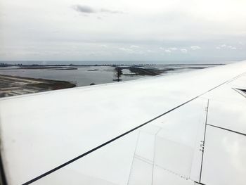 View of sea against cloudy sky