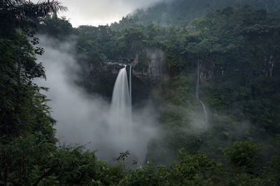 The majestic coban sriti panorama in lumajang, java, indonesia