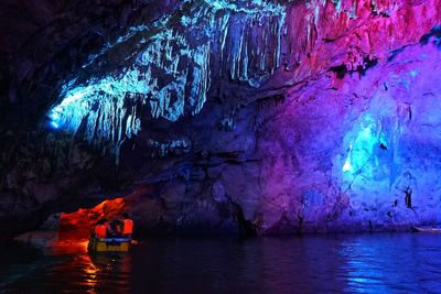 Rock formations in cave