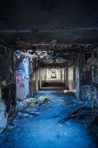 Interior of abandoned building