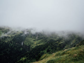 Scenic view of landscape against clear sky