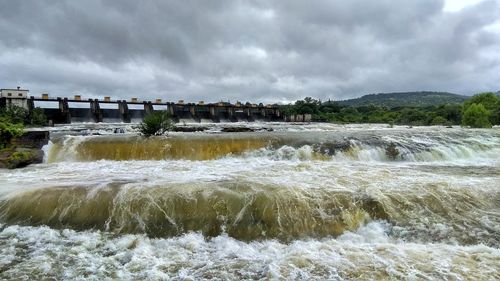 Scenic view of river against sky