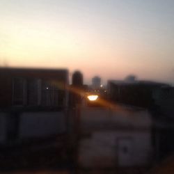 View of buildings at sunset