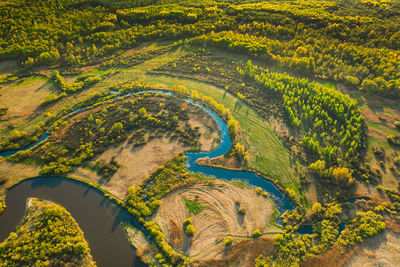 High angle view of landscape