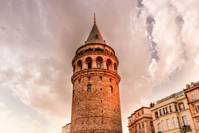 Low angle view of historical building against sky