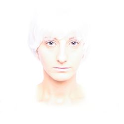 Portrait of young woman over white background