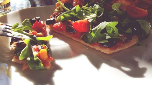 Close-up of salad in plate