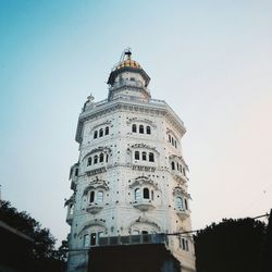 Low angle view of building against clear sky